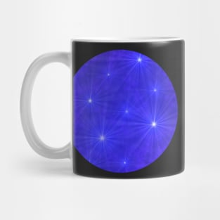 Blue Snowflake Fractal Starbursts Mug